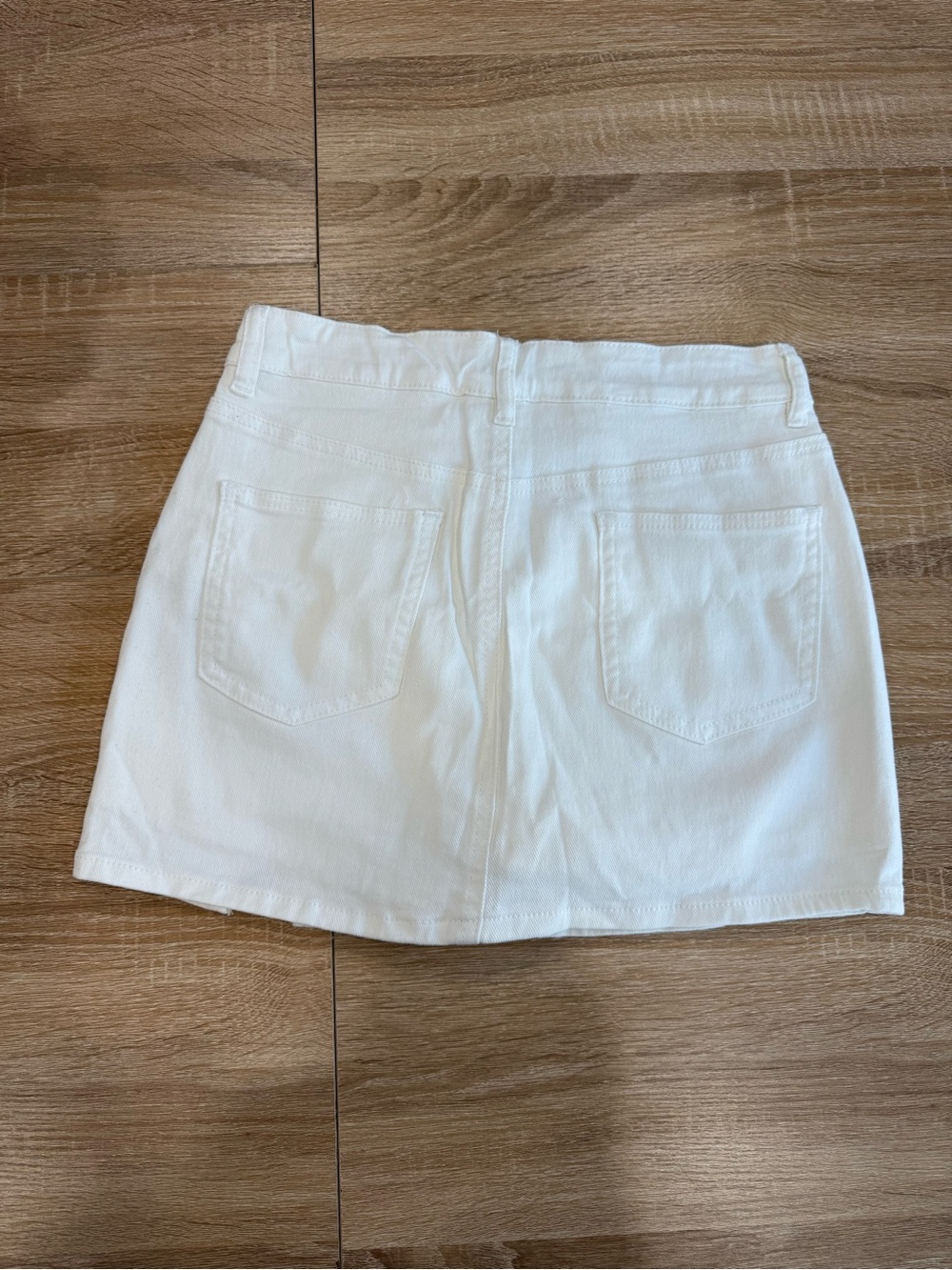 White Denim Skort